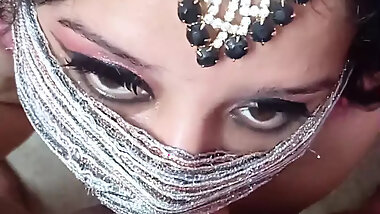 Horny desi College girl sucking  dick  of Tichar  night