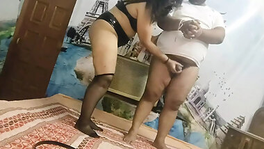 Sexy Indian Mistress handjob, blowjob and amazon position sex - femdom sex til creampie