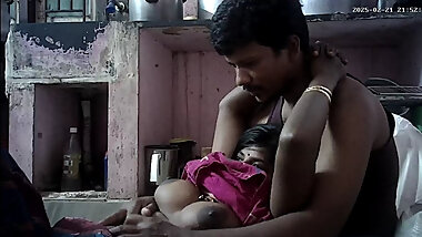 Tamil Indian village house wife and housband hot kissing and romantic movement