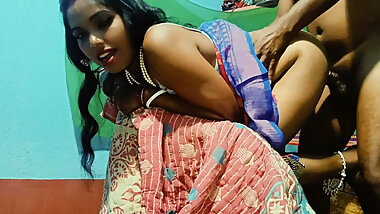 Village Aunty Fucking and Blowjob by Her Step Son with Audio