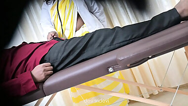 Doctor Sridevi having fun with her patient