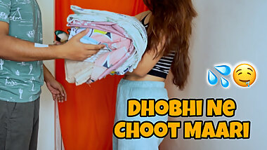 Dhobhi me chut mari aur lund muh me de diya