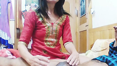 Wifes beautiful hands On Cock