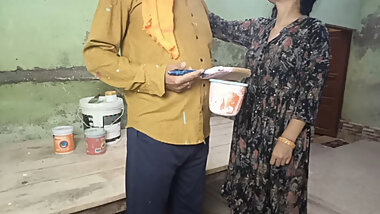 Bhabhi's sex video with painter leaked in Hindi voice