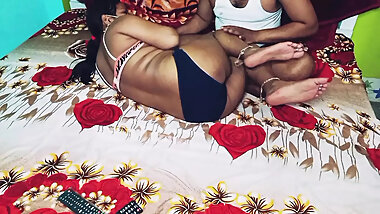 First time village bhabhi having sex with her husband.