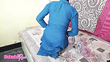 Indian desi hot sexy stepmom left after seeing her changing clothes. Stepson Stepmom's hot. Indian Desi Hindi BF Video.