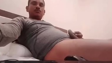 Indian daddy playing with dick