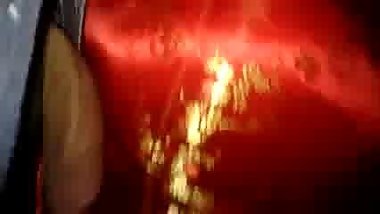 Satin dick groping aunty back