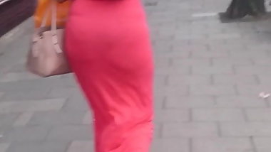 Candid Hot Indian Jiggly Ass - See Thru Dress Big Booty