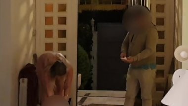 real sexy girl hungry and naked for cock of Delivery man benidorm.