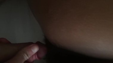 Ebony blowjob and bareback