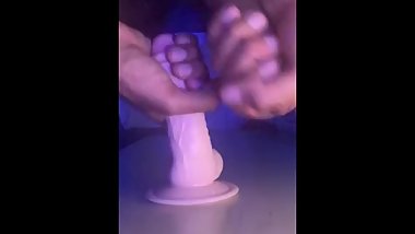 Playing with your thick cock