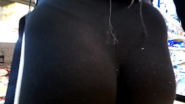 Candid Indian booty visible thong