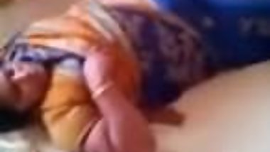 Satin Silk Saree Aunty