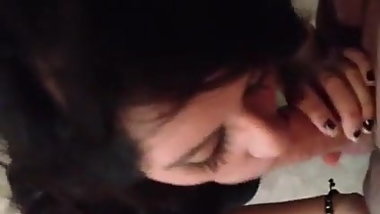 Indian NRI girl sucking her boyfriends cock and boob show