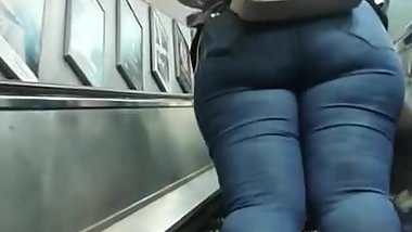 Candid - BBW Thick Indian Desi Butt In Tight Jeans